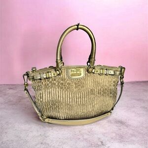 Authentic COACH Sofia Madison Jacquard in Gold Metallic - Excellent Condition!